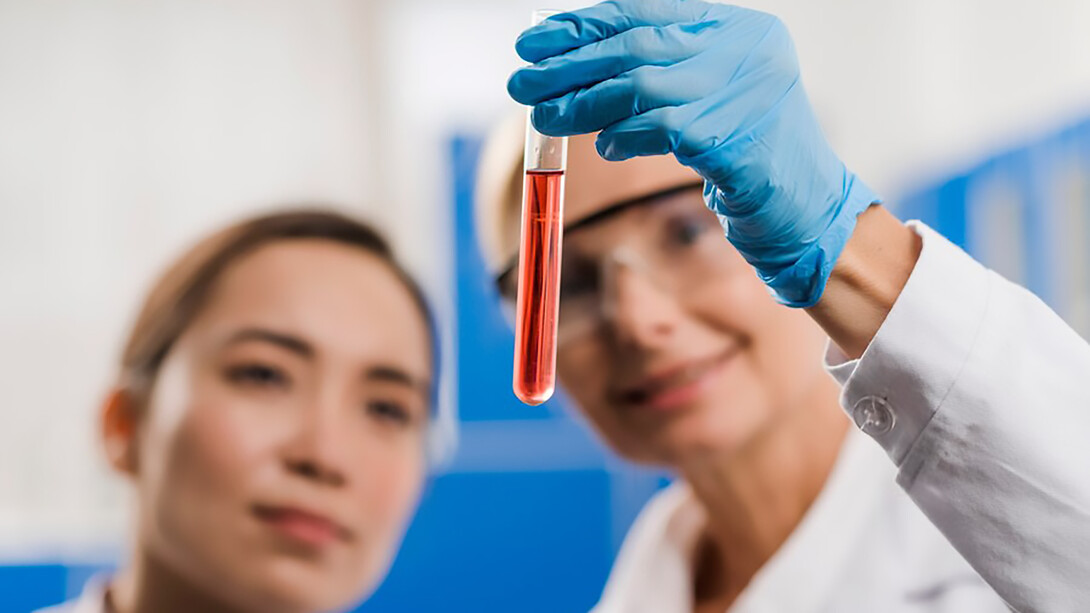 Expert doctors are depicted analyzing substances in the lab
