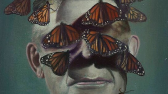 Christopher Hanlon, Butterfly Keeper, oil on linen stretched over board, 36.4×30 cm, 2014, photography by Andy Keate