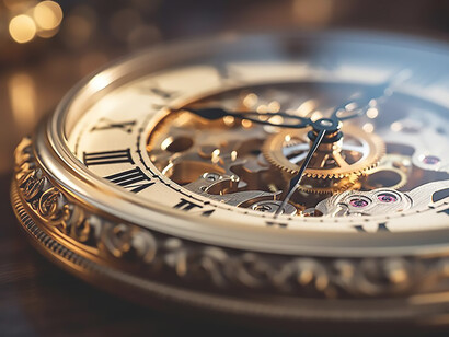 A mesmerizing arrangement of vintage clock, eloquently encapsulating the essence of horology, evoking the passage of time and narrating a story steeped in rich historical depth