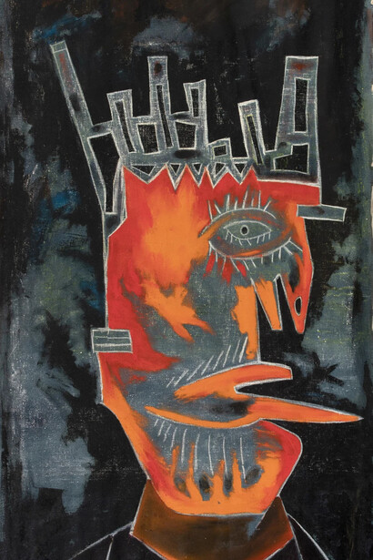 Lancelot Ribeiro, Untitled (Head), 1963. Courtesy of Ben Uri Museum