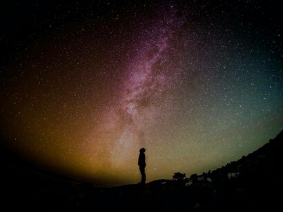 Looking up and marveling at the ever-expanding universe