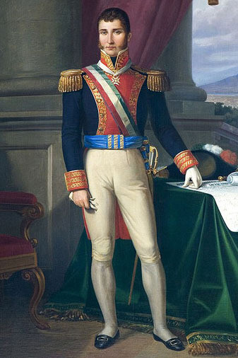 Primitivo Miranda, „Porträt von Austín I (1783-1824)“, 1865. Das Werk zeigt Agustín Cosme Damián de Iturbide, den Befreier von Mexiko
