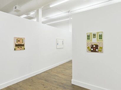 Anne Buckwalter, I will clean the closet, I will climb the stairs, exhibition view. Courtesy of Rebecca Camacho Presents