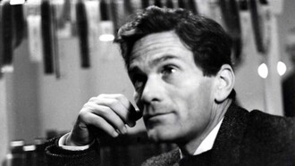 Foto di Pier Paolo Pasolini durante le riprese de "Il vangelo secondo Matteo"