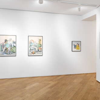 Paula Rego, Drawing from life, exhibition view. Courtesy of Galerie Lelong