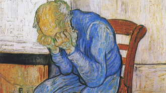 Sorrowing Old Man (At Eternity's Gate) is an oil painting by Vincent van Gogh that he made in 1890