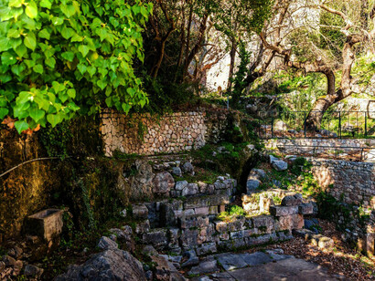 Castalia Spring is located in the canyon of Phaedriades