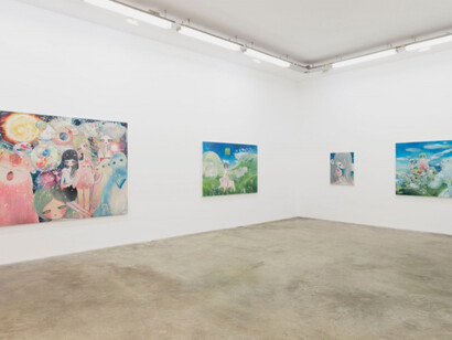 Aya Takano, Exhibition view. Courtesy of Galerie Perrotin
