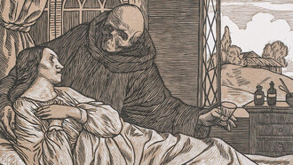 William Strang (1859–1921),1901. "Las hazañas de la muerte" o "Muerte de la sanguijuela". Galería Nacional de Escocia