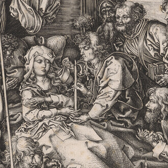 Martin Schongauer, The death of the virgin (detail). Courtesy of the Louvre Museum