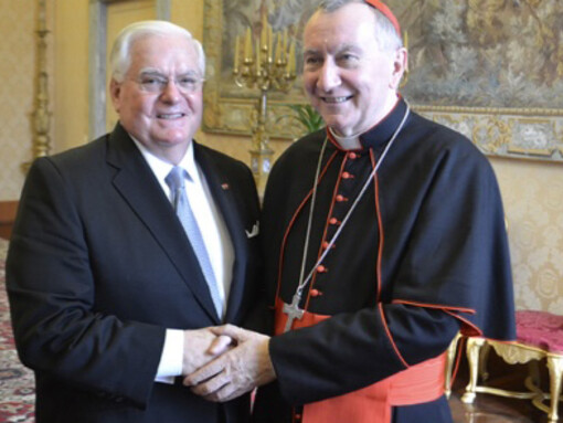 Gary Krupp with Cardinal Secretary of Vatican State H.Em. Pietro Cardinal Parolin