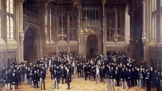 Lobby of the House of Commons, 1872–1873 by Henry Barraud