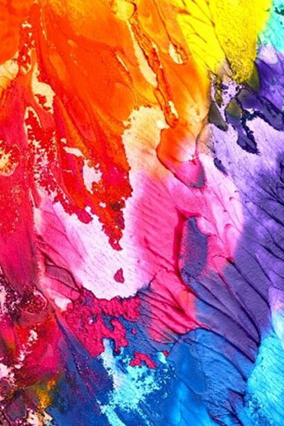 A vivid and captivating display of art adorned with a rich palette of vibrant colors
