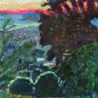 Pierre Bonnard, Paysage, soleil couchant, Le Cannet (détail), vers 1923-1926. Avec l'aimable autorisation du Musée Marmottan Monet