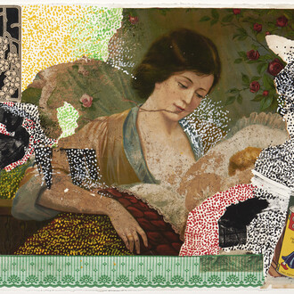 Robert Hudson
Chases Dirt
2018
acrylic, charcoal, and collage on paper
22 x 30 inches