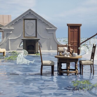 Maithu Bùi, rausblick. Biedermeier, 2024. Courtesy of Staatliche Museen zu Berlin