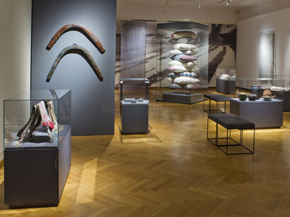 Archaics. The lithuanian folk art of the 18th – 20th c., exhibition view. Courtesy of M. K. Čiurlionis National Museum of Art
