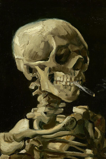 Vincent van Gogh, Head of a skeleton with burning cigarette, 1886. Courtesy of Ateneum