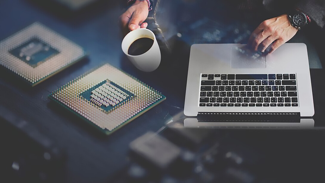 Computer programmer working on a laptop