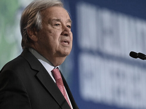 UN Secretary-General António Guterres addresses a global conference, emphasising the importance of non-state actors in shaping the future of international relations and addressing global challenges