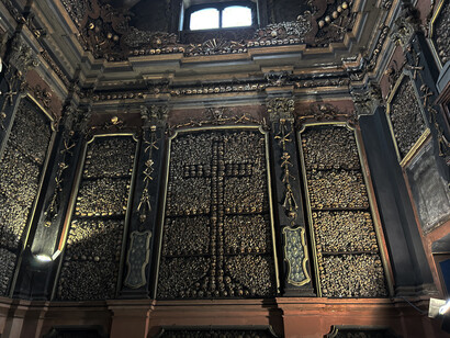 Ossuary Chapel, Church of San Bernardino alle Ossa. Interior right view, Milan, Italy