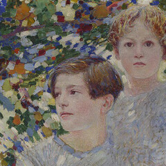 Luigi Bonazza, Fratelli in giardino, 1926. Mit freundlicher genehmigung von Mart