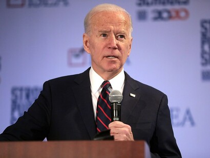 Joe Biden talking at a press conference