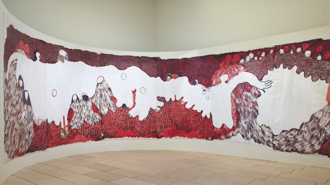 Open space #15 Portia Zvavahera, exhibition view. Courtesy of Fondation Louis Vuitton