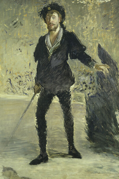 Édouard Manet, Jean-Baptiste Faure in der oper "Hamlet" von Ambroise Thomas, 1877. Courtesy of Hamburger Kunsthalle