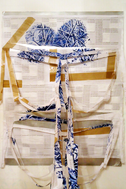 Ballloonhandwritting blue. Installazione particolare, 2014