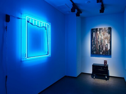 Theaster Gates, Slaves, Ex Slaves, 2021, Acquired from Monastery Foundation, 2022; Walking on Afroturf, 2012, Acquired from Phillips, 2023, © Ueshima Museum