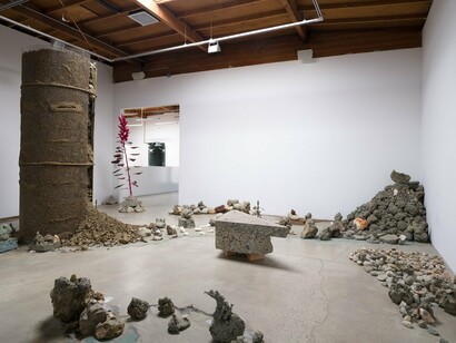 Lauren Bon, Concrete is fluid, exhibition view. Courtesy of Honor Fraser Gallery