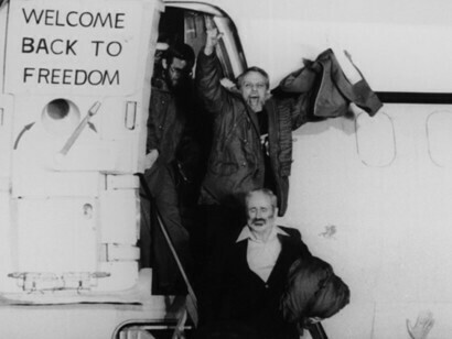 Arrival of the hostages of the embassy in Tehran on American soil (1981)
