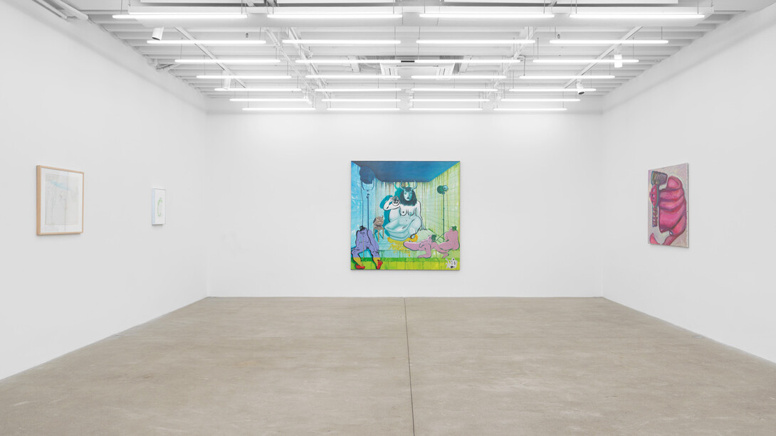 Ebecho Muslimova and Maria Lassnig, exhibition view. Courtesy of Magenta Plains