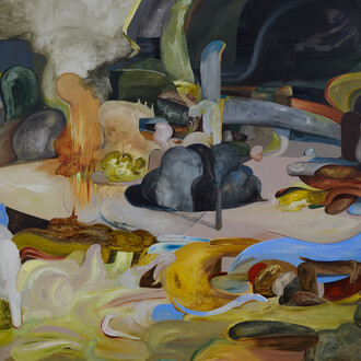 Teresa Murta, Side sitting the ego at the adults table (detail), 2026. Courtesy of the artist and Nicodim