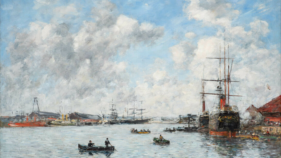 Eugène Boudin, Le bassin d'Eure au Havre, 1893. Courtesy of Georgia Museum of Art