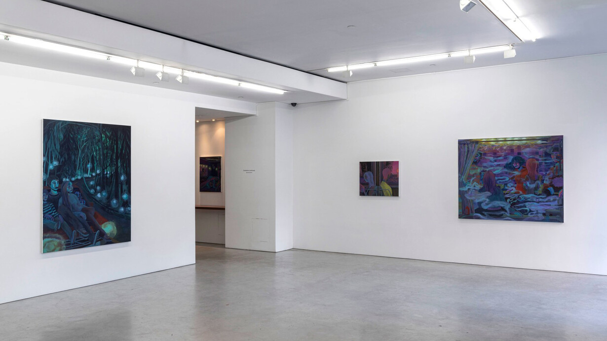 Danielle Roberts, Phosphorescence and gasoline, exhibition view. Courtesy of Fredericks & Freiser