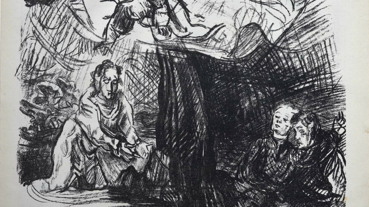 Oskar Kokoschka, Jesus on the mount of olives, 1916. Courtesy of BYU Museum of Art