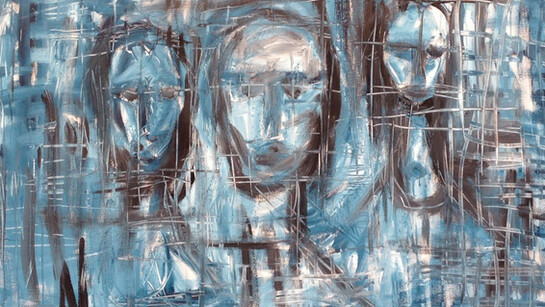 Natália Gromicho, Gaza 2014, Acrylic on canvas, 100 x 150 x 4 cm