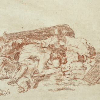 Francisco de Goya y Lucientes, Muertos recogidos (detail), 1812 - 1814. Courtesy of Museo Nacional del Prado