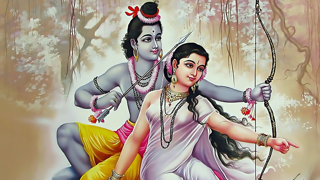 Sita requests Lord Rama to fetch the Golden Deer, moment in Ramayana where Sita requests Rama to fetch the golden deer for her.