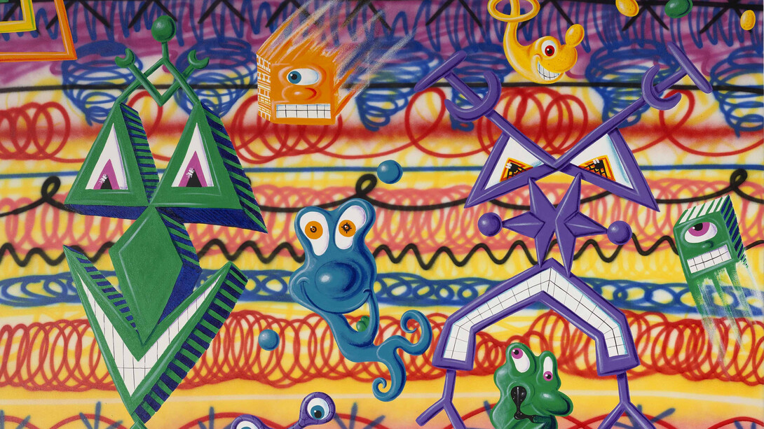 Kenny Scharf, Travel time, 1984. Courtesy of Opera Gallery
