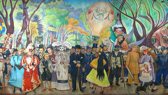 Diego Rivera, Sueño de una tarde dominical en la Alameda Central (detalle), 1947