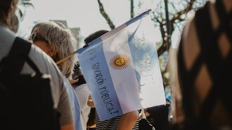 ¡Viva la educación pública! Segunda Marcha Federal Universitaria en ciudad de Santa Fe, Argentina, octubre de 2024