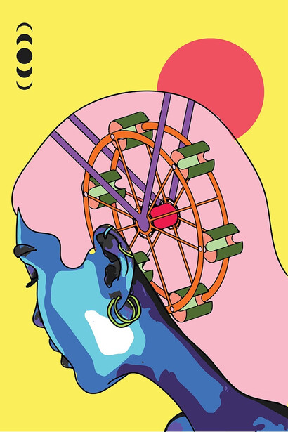 The mind is always drifting, sometimes a thought takes days-long rides on a ferris wheel, constantly turning around in our minds