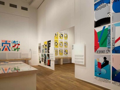 Various artists, Japanese graphic design today, exhibition view. Courtesy of Museum für Gestaltung