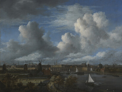 Jacob van Ruisdael, Panoramic view on the Amstel looking towards Amsterdam. Courtesy of Sainsbury Centre
