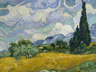Wheat Field with Cypresses, Vincent Van Gogh (1889)