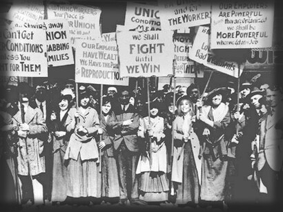 Protestos feministas e socialistas