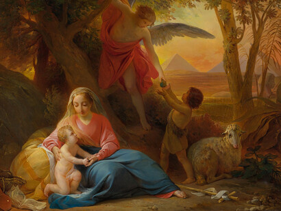 P.V. Basin, Rest of the Holy Family on the way into Egypt, 1842-1843. Courtesy of Tretyakov Gallery